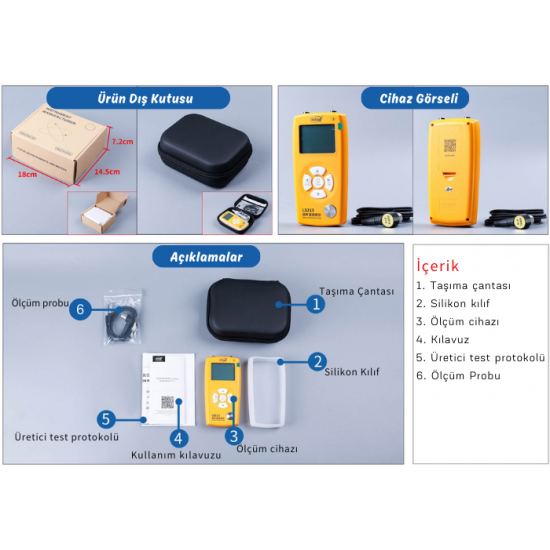 Linshang LS213 Ultrasonik Kalınlık Ölçüm Cihazı