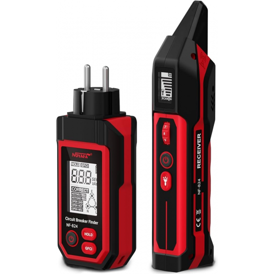 Noyafa NF-824EU Devre Kesici Bulucu ve GFCI Test Cihazı LCD Ekranlı NCV