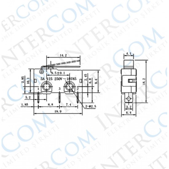 IC-163-0 Micro Switch Lehim Bacak Paletli