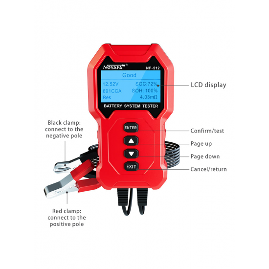 Noyafa NF-512 Akü Test Cihazı
