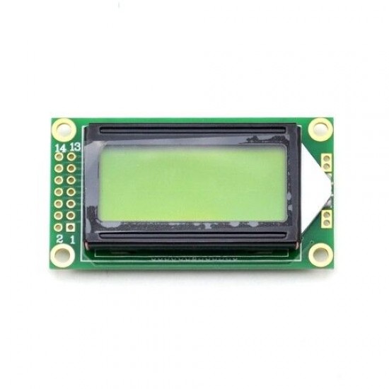 0802A 8x2 Karakter Lcd Modül Yeşil