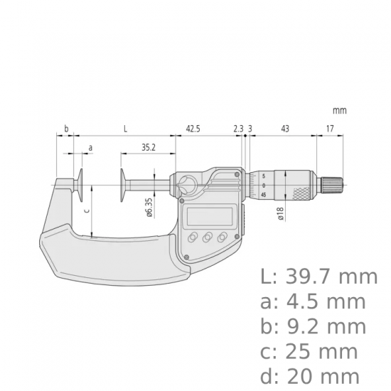 Mitutoyo 323-250-30 Dijital Mikrometre