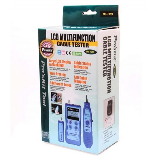 MT-7059 LCD Çok Fonksiyonlu Kablo Test Cihazı