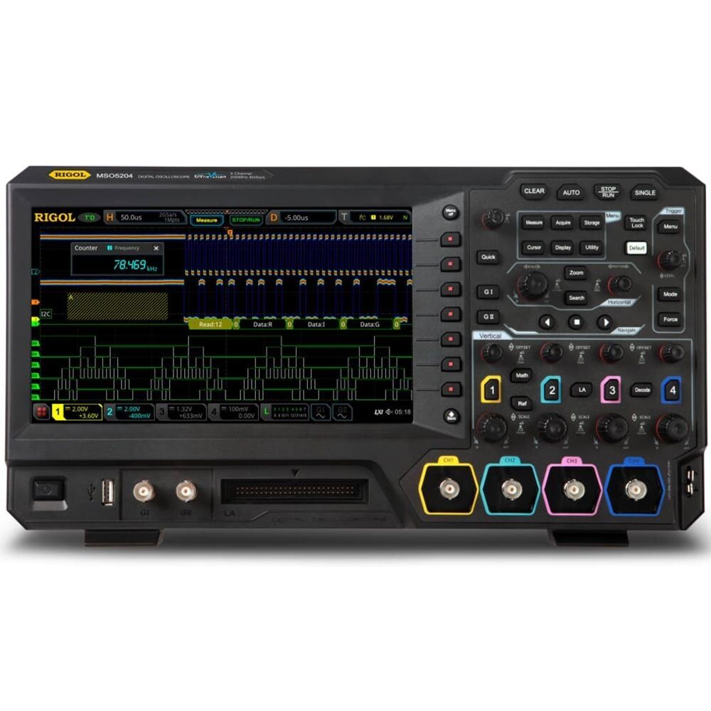 Rigol MSO5204 200MHz 4 Kanal Lojik Analizörlü Dijital Osiloskop