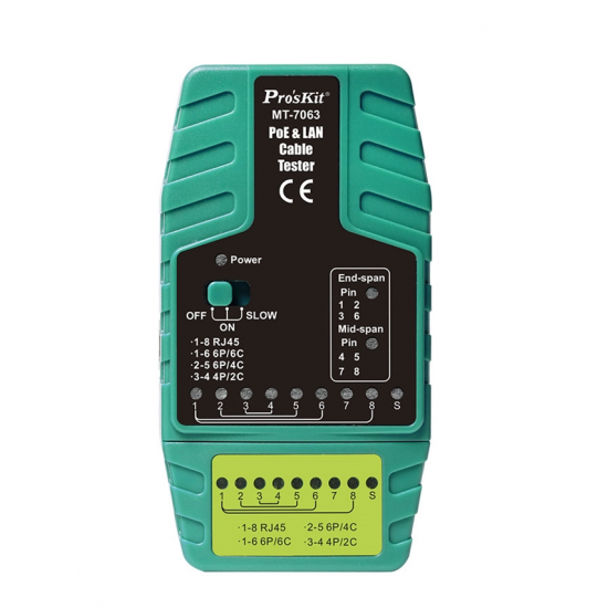 Proskit MT-7063 Poe ve Lan Kablo Test Cihazı