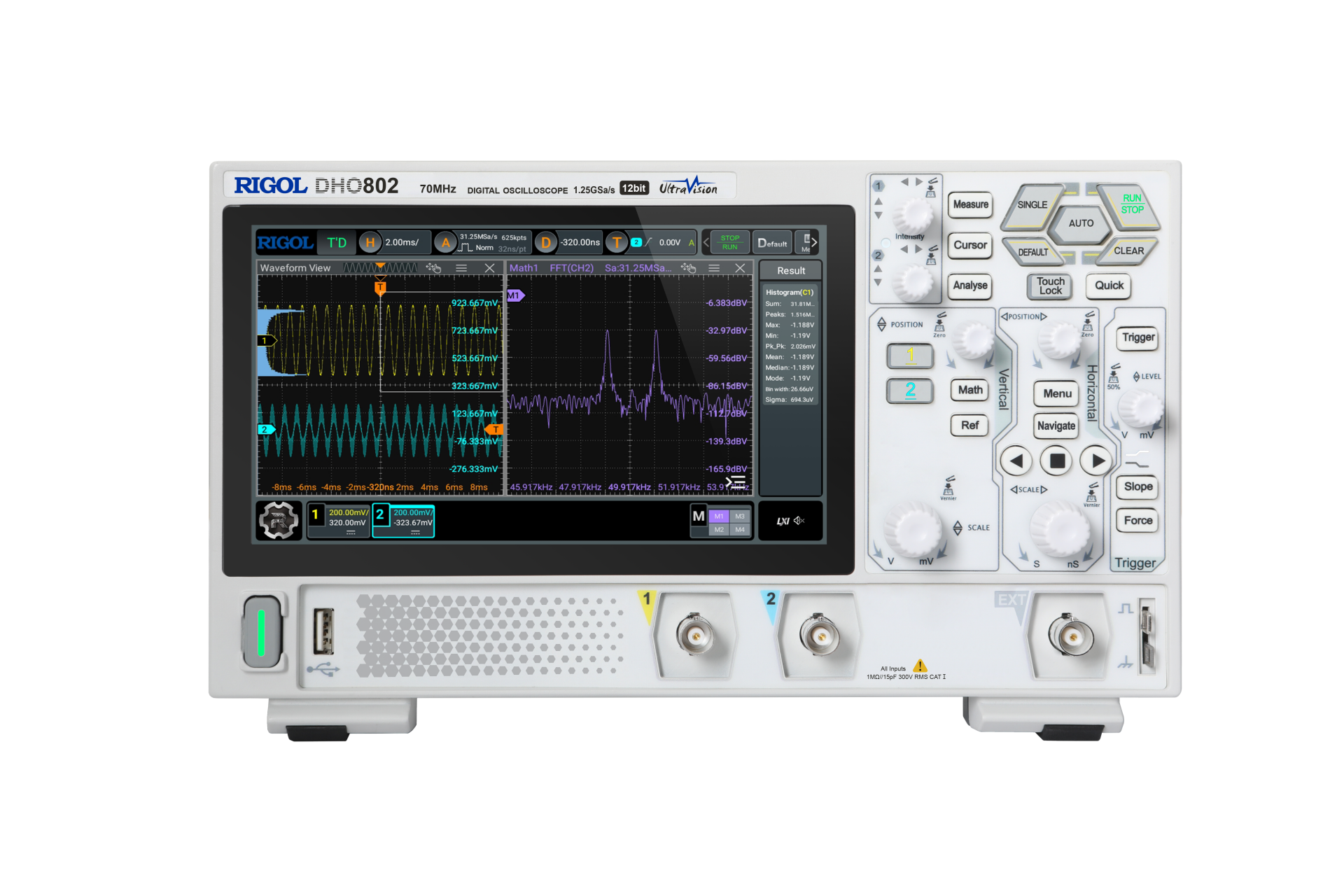 Rigol DHO802 70 MHz 2 Kanallı 12 Bit Dijital Osiloskop
