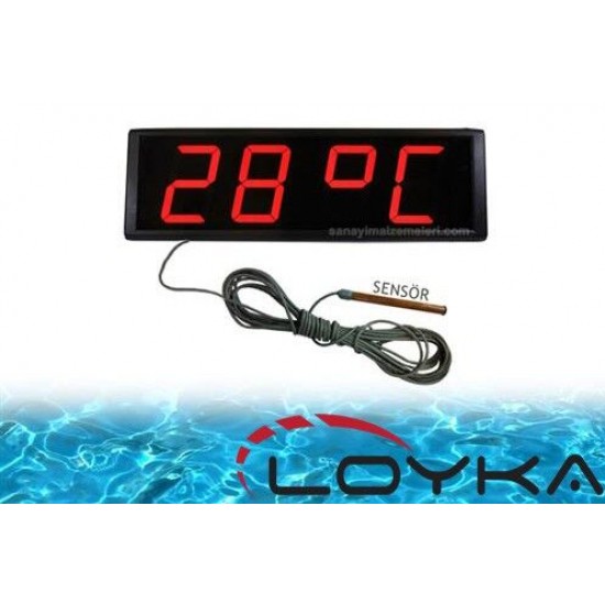 Loyka Kapalı Mekan Havuz Suyu Sıcaklık Ölçer '10CM Yazı Yüksekliği'